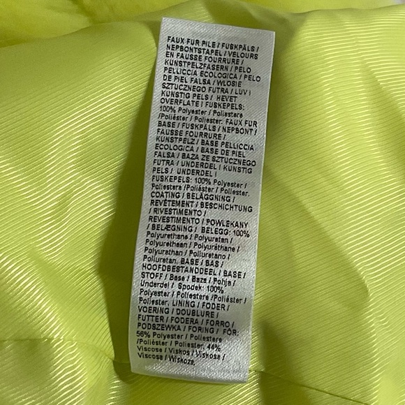 River Island Bright Lime Supersoft Faux Fur Coat - Picture 6 of 6